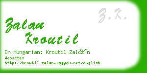 zalan kroutil business card